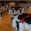 Black and White, with a Red Satin Runner