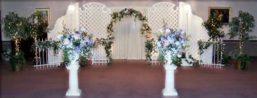 Salt Lake Wedding Decorations, Wrought Iron with upgrade lattice backdrop